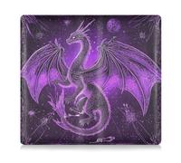 Amooorous Porte-cartes en cuir avec motif dragon mystérieux violet pour carte d'immatriculation et d'assurance de voiture, boîte à gants, organiseur pour cartes, documents essentiels, permis de