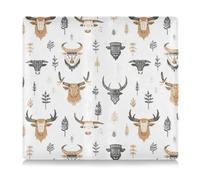 Amooorous Portefeuille pour carte d'immatriculation et d'assurance en cuir de vache de style simple bohème West Highlander, parfait pour cartes, documents essentiels, permis de conduire documents du