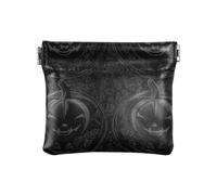 Amooorous Pure Black Evil Porte-monnaie en cuir pour femme Motif citrouille d'Halloween, Citrouille d'Halloween maléfique noire pure, 1 size