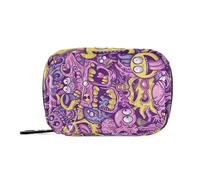 Amooorous Purple Trend Hip Sac de rangement pour médicaments avec compartiments amovibles pour voyage