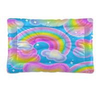 Amooorous Rainbow Of Tapis de cage lavable à paillettes colorées pour chiens de taille moyenne/grande 91,4 x 61 cm