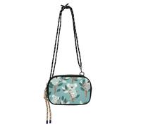 Amooorous Sac à bandoulière pour homme avec fentes pour cartes de crédit Motif koala écume de mer Bleu