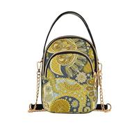 Amooorous Sac à bandoulière tendance style ethnique cachemire noix de cajou fleur jambon tatouage tendance pour femme avec plusieurs poches sac à main pour le travail, Tatouage au jambon de style