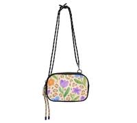 Amooorous Sac à main à bandoulière marron imprimé léopard pour femme avec fentes pour cartes de crédit Sac à main à bandoulière Take a walk monedero para mujer