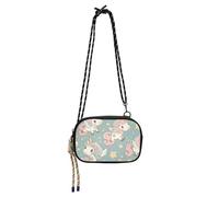 Amooorous Sac à main à bandoulière mignon avec motif de licornes blanches et noires pour homme avec sangle réglable décontracté pour téléphone portable, date carteras de mano para mujer