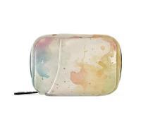 Amooorous Sac à médicaments aquarelle abstrait éclaboussures d'encre claire avec compartiments amovibles pour pilulier de jour pour sac à main, Aquarelle Abstrait Splash-ink Light Color, 1 size