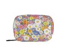 Amooorous Sac à médicaments avec compartiments détachables pour le quotidien et la peinture à l'huile - Motif marguerites