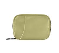 Amooorous Sac à médicaments de voyage uni kaki avec compartiments amovibles réutilisable petit pilulier pour sac à main