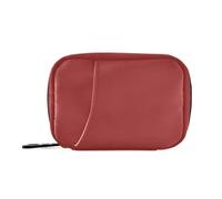 Amooorous Sac à médicaments en terre cuite unie avec compartiments détachables - Grand sac à main - Marron