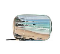 Amooorous Sac de rangement pour médicaments de plage à l'encre chinoise avec compartiments amovibles pour pilules de médicaments amovibles