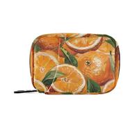 Amooorous Sac de voyage orange sans couture avec compartiments détachables pour médicaments, sac de voyage pour sac à main