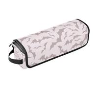 Amooorous Sac de voyage pour outils de cheveux et tapis résistant à la chaleur, étui de voyage pour outils chauds, fer à friser, fers plats, coiffeur volumateur de cheveux, chauve-souris d'Halloween