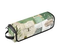 Amooorous Sac de voyage pour outils de cheveux pour femme avec tapis en fer de grande capacité pour fer à lisser, fer à friser, sèche-cheveux, patchwork anglais coloré, organiseur portable, Journal