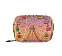 Amooorous Sacs à pilules amusants en forme de grande roue de dessin animé pour médicaments avec compartiments détachables, étui de voyage réutilisable pour sac à main