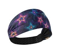 Amooorous Shining Stars Bandeau anti-transpiration extensible pour femme Violet rêveur