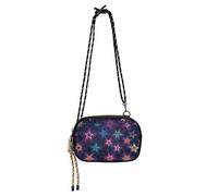 Amooorous Shining Stars Dreamy Purple Sac à bandoulière antivol pour homme confortable avec sangle réglable Noir Sac à main Take a walk bolsos de hombro para mujer