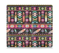 Amooorous Style bohème Fleurs Plume Cuir PU Toursuit Voiture Carte d'immatriculation et d'assurance Boîte à gants pour cartes, documents essentiels, permis de conduire