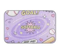 Amooorous Tapis de softball Just Play violet motif été rafraîchissant pour animal de compagnie, tapis d'extérieur auto-rafraîchissant pour chat pour lapin, couchage confortable, antidérapant, mantas