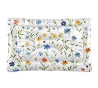 Amooorous The Kingdom Of Shattered Flowers Matelas de couchage lavable doux antidérapant pour chiens de grande taille et moyenne 91,4 x 61 cm