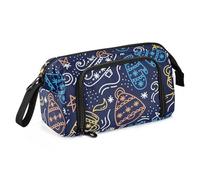 Amooorous Trousse à crayons de grande capacité pour crayons, étui portable avec porte-crayon pour Preppy College Christmas Doodle Line Icons