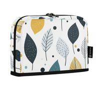 Amooorous Trousse à crayons de style moderne avec motif feuilles fraîches - Grande capacité - Multi-fentes - Sac multifonction pour adolescentes et filles - Cosmétiques Bolsa para herramientas