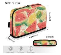 Amooorous Trousse à crayons d'été rouge citron de grande capacité avec compartiments multiples pour étudiant, école préparatoire estuche para lapices nina