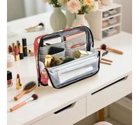 Amooorous Trousse à crayons élégante avec chapeau de fleur rouge, grande capacité, trousse de papeterie grande capacité pour étudiant, université, estuches para el colegio