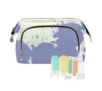 Amooorous Trousse de maquillage légère à encre verte et violette - Sac de voyage pour cartes et clés, Encre verte et violette, 1 size