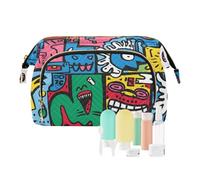 Amooorous Trousse de toilette portable avec motifs insolites pour femmes, bijoux pour voyage, cosmétiques, Motifs de style insolite, 1 size
