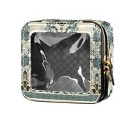 Amooorous Trousse de toilette transparente colorée avec motif floral bohème et fermeture éclair pour voler, Motifs floraux vintage bohèmes colorés, 1 size