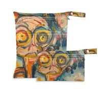 Amooorous Une peinture à l'huile. Sac anti-désordre pour bébé mouillé, lot de 2 essentiels de voyage pour bébés avec poignées pour le yoga, le bain