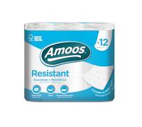 Amoos Resistant Lot de 6 paquets de 12 rouleaux de papier toilette 2 couches