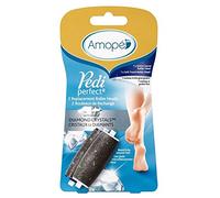 Amopé Pedi Perfect - Lime électronique pour les pieds, 2 ct, extra grossier et brosse exfoliante