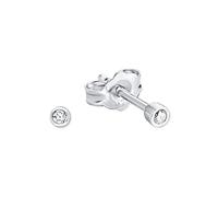 Amor boucles d'oreilles en argent 925 sterling pour femmes, avec zirconium synth., 0,3 cm, argent, Livré dans une boîte cadeau de bijoux