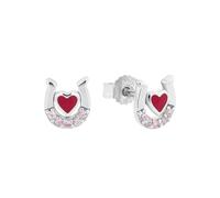 AMOR - Boucles d'Oreilles pour Enfant - Unisexe en Argent 925 - Clou d'Oreille en Forme de Fer à Cheval - AMR-E0083