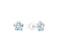 AMOR - Boucles d'Oreilles pour Femme en Argent 925 - avec Cristal - Clou d'Oreille en Forme de Fleur - AMR-E0071