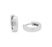 AMOR - Boucles d'Oreilles pour Femme en Argent 925 - Créole en Forme Mat - AMR-E0067