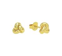 AMOR - Boucles d'Oreilles pour Femme en Argent 925 - Plaqué Or/Doré - Clou d'Oreille en Forme de Noeud - AMR-E0161