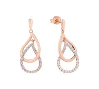 Amor Boucles d'oreilles pour femme en argent sterling 925, avec zircone synthétique, 2,7 cm, couleur rose, livrées dans un coffret cadeau, 9157587