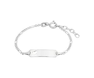 Amor bracelet d'identité 925 en argent sterling pour les filles et les enfants, 12+2 cm, argent, Livré en boîte cadeau,