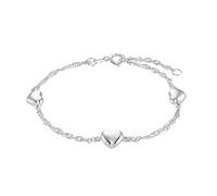Amor bracelet 925 en argent sterling pour enfants, 14+2 cm, argent, coeur, Livré en boîte cadeau,
