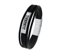 Amor Bracelet Scorpions en acier inoxydable/nylon, unisexe, pour homme et femme, livré dans une boîte à bijoux assortie, Mittelgroße, Acier inoxydable Cuir, Pas de gemme