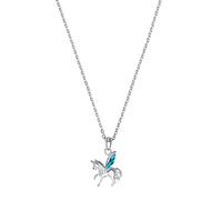 Amor chaîne avec pendentif en argent sterling 925 Filles Enfants Collier, 35+3 cm, Argent, Licorne, Livré dans une boîte cadeau de bijoux