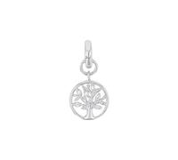 Amor Charm 925 en argent sterling pour dames, avec zirconium synth., 2 cm, blanc, arbre de vie, Livré dans une boîte cadeau de bijoux, 2038514
