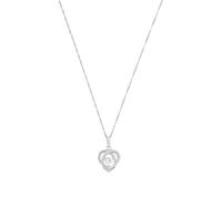 Amor Collier Cupidon avec pendentif en argent sterling 925 Collier pour femme, avec zircone cubique synth., 45 cm, blanc, cœur, livré dans une boîte cadeau à bijoux, 9325085