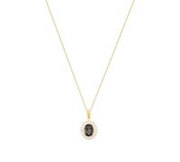 Amor Collier Cupidon avec pendentif en argent sterling 925 Collier pour femmes, avec synthèse de zircone cubique, 42+3 cm, gris, livré dans une boîte cadeau de bijoux, 2039082