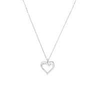 Amor Collier Cupidon avec pendentif en argent sterling 925 Collier pour femmes, avec zircone cubique synth., 45 cm, argent, cœur, livré dans une boîte cadeau de bijoux, 2026246