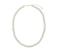 Amor - Collier pour Femme en Argent 925 - Plaqué Or/Doré - Avec Perles - AMR-N0153
