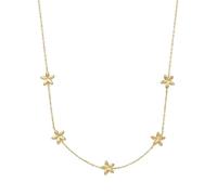 Amor - Collier pour Femme en Argent 925 - Plaqué Or/Doré - Pendentif en Forme de Fleur - AMR-N0029