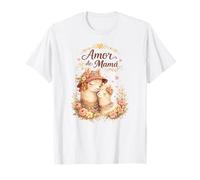 Amor de Mamá Motif Lama Mignon, Love Two Llamas réconfortant Le cœur T-Shirt